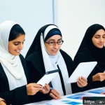 참여형 연구 방법론에서의 데이터 품질 관리 - A diverse group of Arabic-speaking community participants attentively engaged in a comprehensive tra...