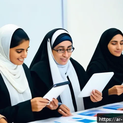 참여형 연구 방법론에서의 데이터 품질 관리 - A diverse group of Arabic-speaking community participants attentively engaged in a comprehensive tra...